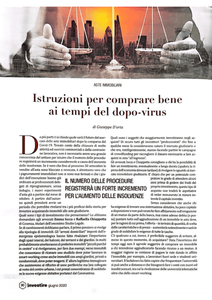 Investire giugno 2020